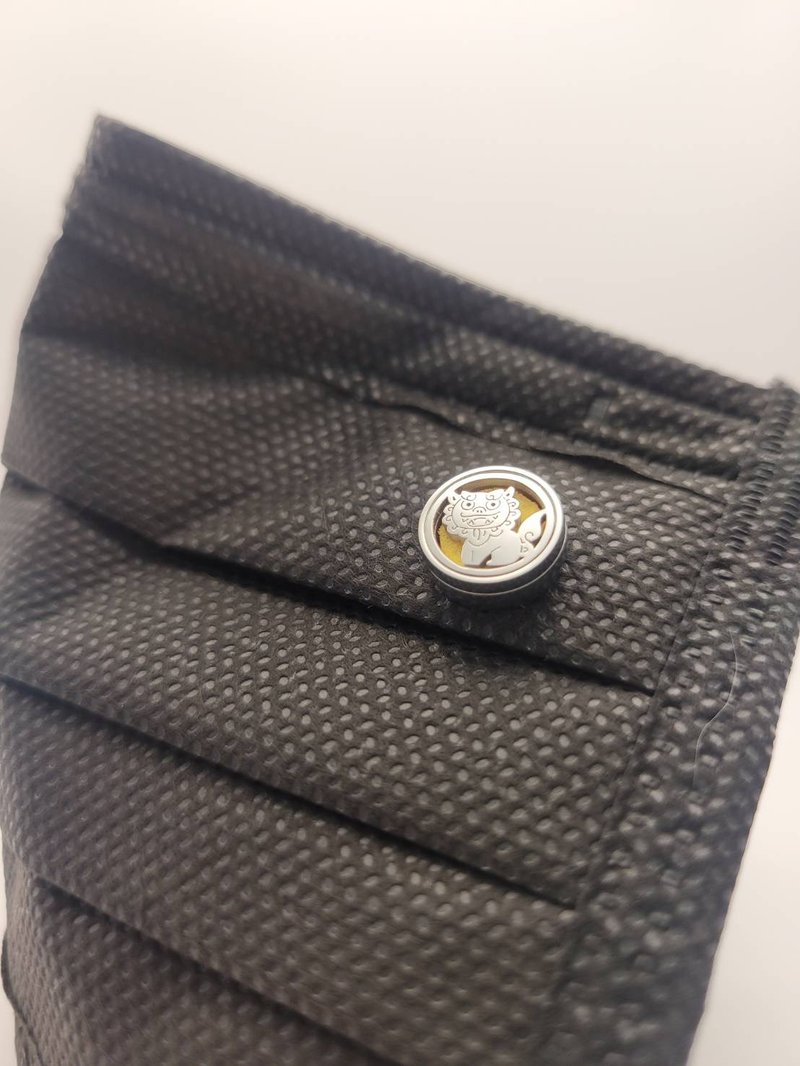 新品 质感口罩磁扣 风狮爷 招财 平安 香氛扣 - 其他 - 不锈钢 透明