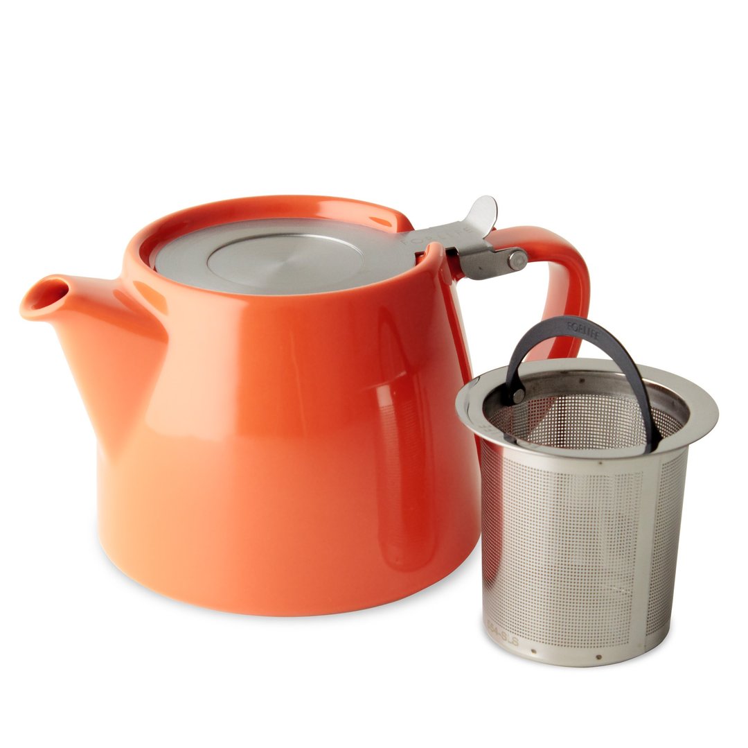 【节日送礼】美国FORLIFE树桩茶壶-红萝卜橘 - 茶具/茶杯 - 瓷 红色