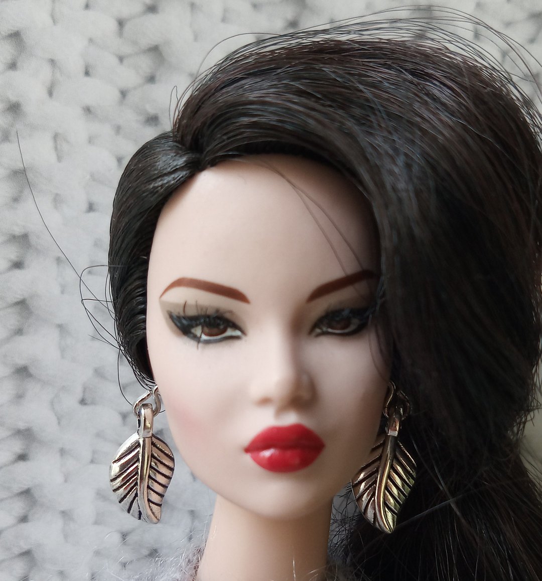 Accessories doll earrings for Fashion Royalty Barbie Poppy and Dolls of Similar - 玩具/玩偶 - 其他金属 银色