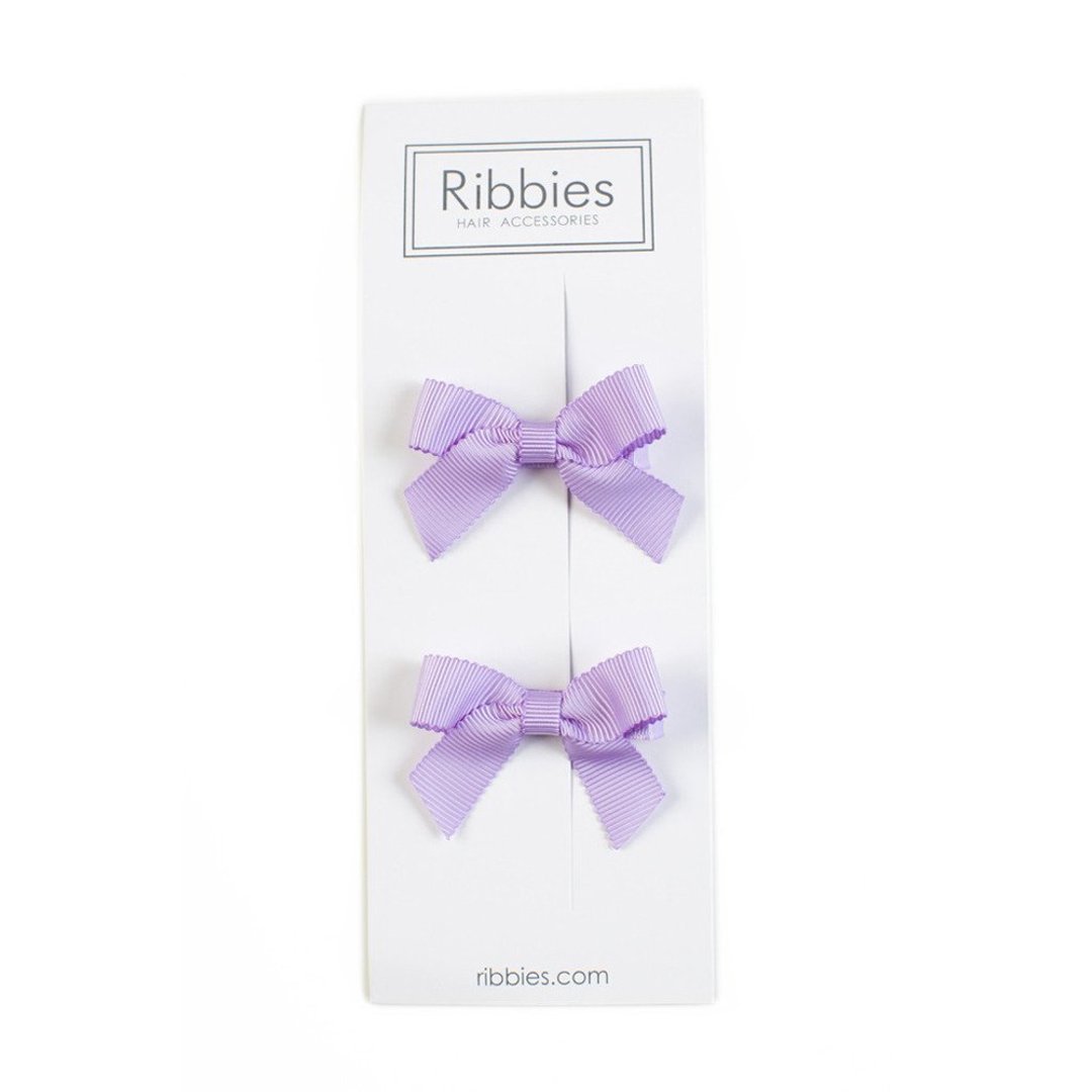英国Ribbies 经典蝴蝶结2入组-浅紫 - 发饰 - 聚酯纤维 
