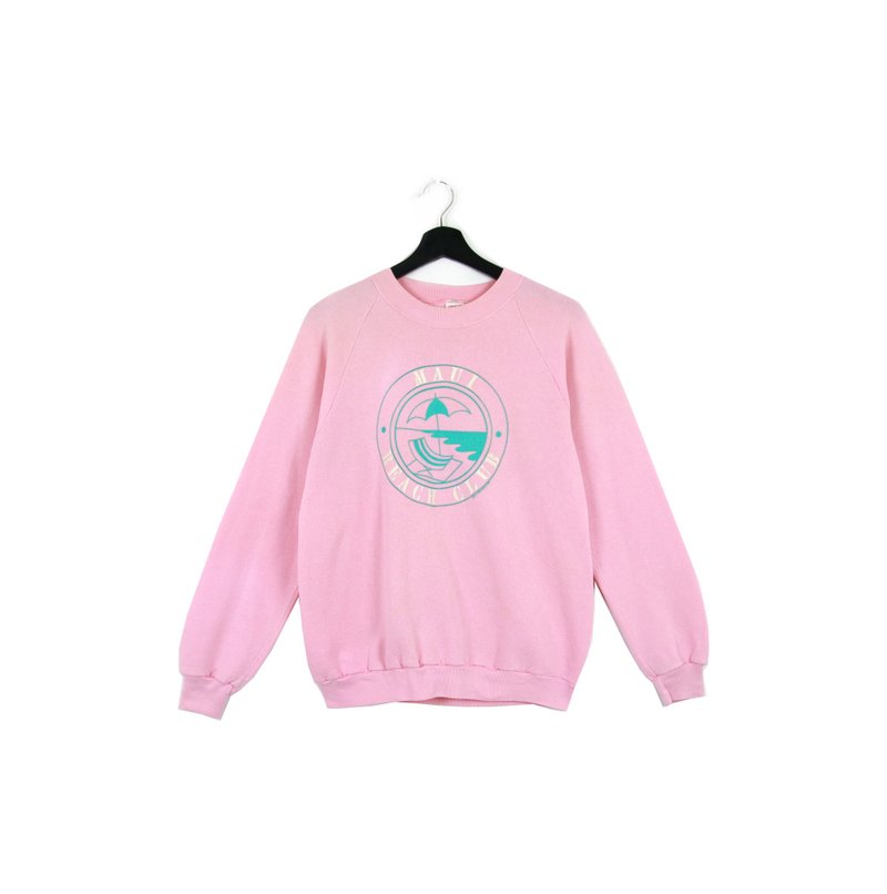 Back to Green:: 浅粉海滩 //男女皆可穿// vintage (s-27) - 男装上衣/T 恤 - 棉．麻 