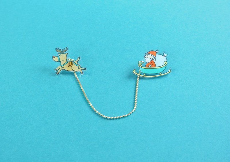Santa Claus Brooch - 胸针 - 压克力 多色