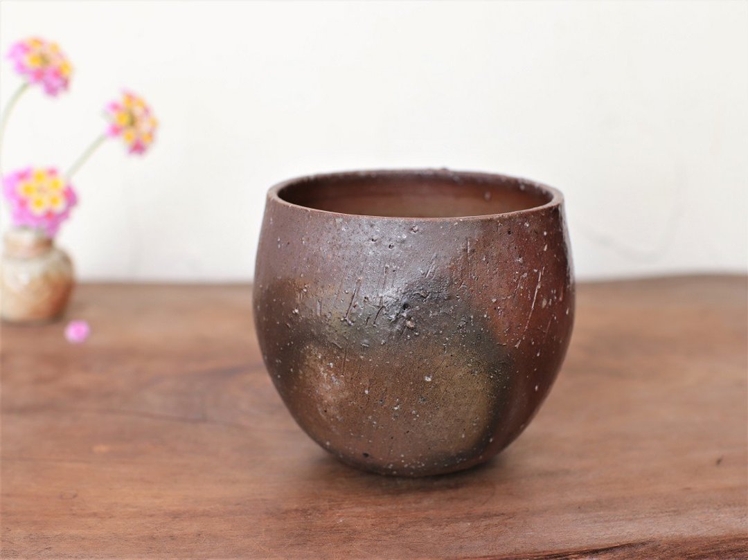 备前烧自由杯（中） Sangiri f1-001 - 其他杯子 - 陶 咖啡色