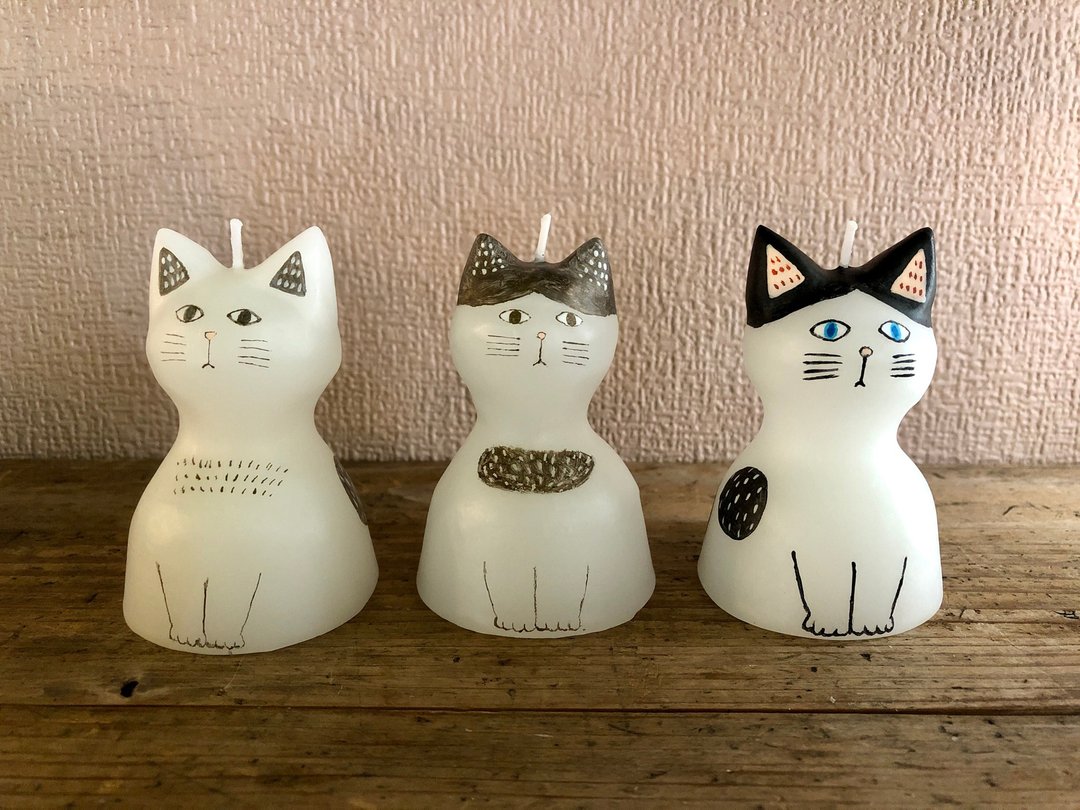 Cat pin - 蜡烛/烛台 - 蜡 白色