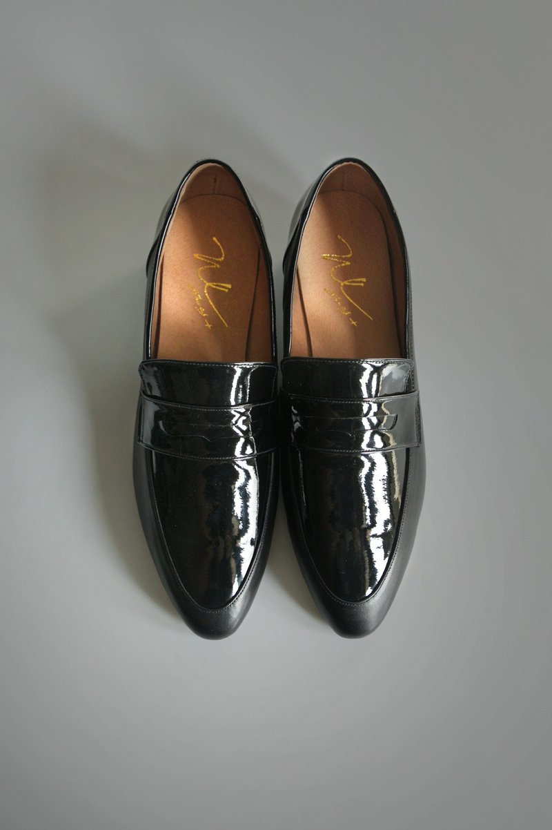 Penny Loafer HBlack(细致亮黑) 经典乐福 | WL - 女款牛津鞋/乐福鞋 - 真皮 黑色