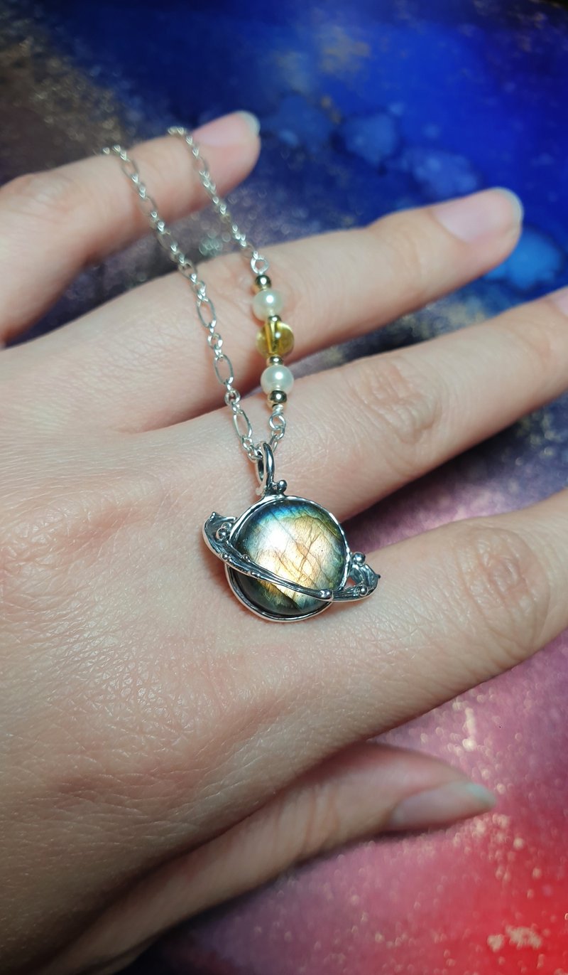 魔幻星球。极静世界 - 项链 - 纯银 金色