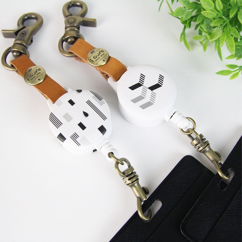 i 好钩伸缩证件票卡夹 绅士系列 错视阶梯 票卡夹 伸缩拉环 真皮 - 证件套/卡套 - 其他材质 白色