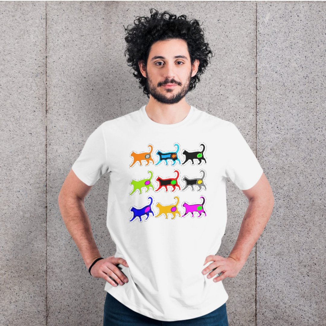 Art T-Shirt Premium Cotton - 9 tails - - 男装上衣/T 恤 - 棉 白色