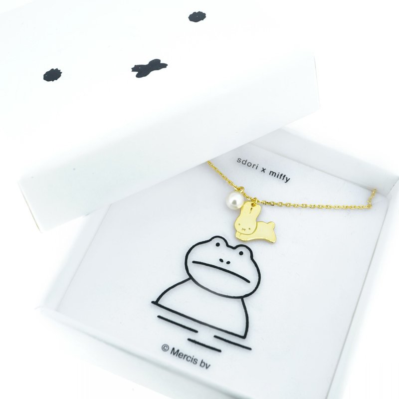 【Pinkoi x miffy】Miffy珍珠波波纯银项链 - 项链 - 纯银 白色
