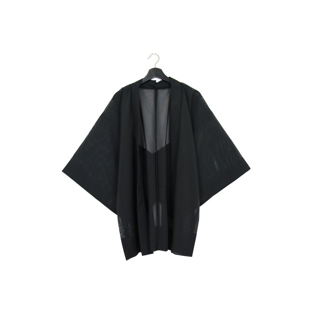 Back to Green::日本带回和服 羽织 刺绣透肤 蜿蜒河流   //男女皆可穿// vintage kimono (KI-27) - 女装休闲/机能外套 - 丝．绢 