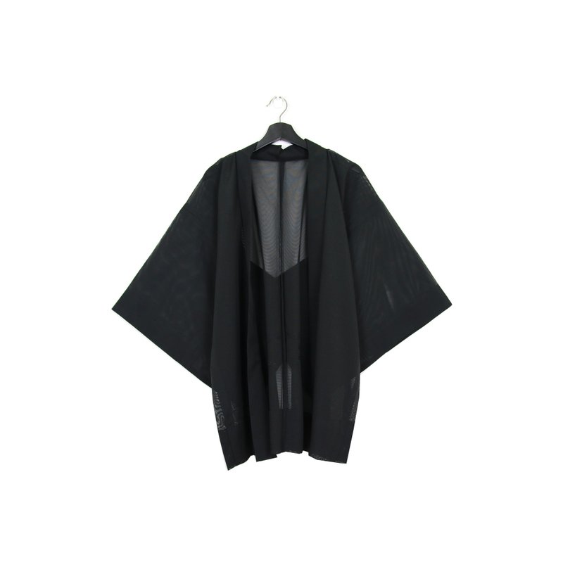Back to Green::日本带回和服 羽织 刺绣透肤 蜿蜒河流   //男女皆可穿// vintage kimono (KI-27) - 女装休闲/机能外套 - 丝．绢 