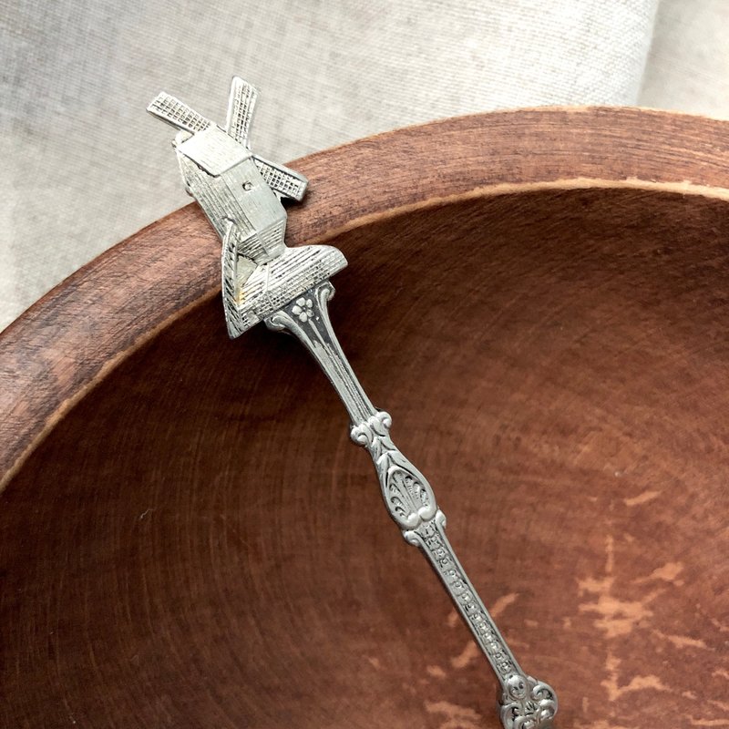 Vintage荷兰制纪念汤匙 windmill 风车 镀银茶匙/小汤匙 - 摆饰 - 银 