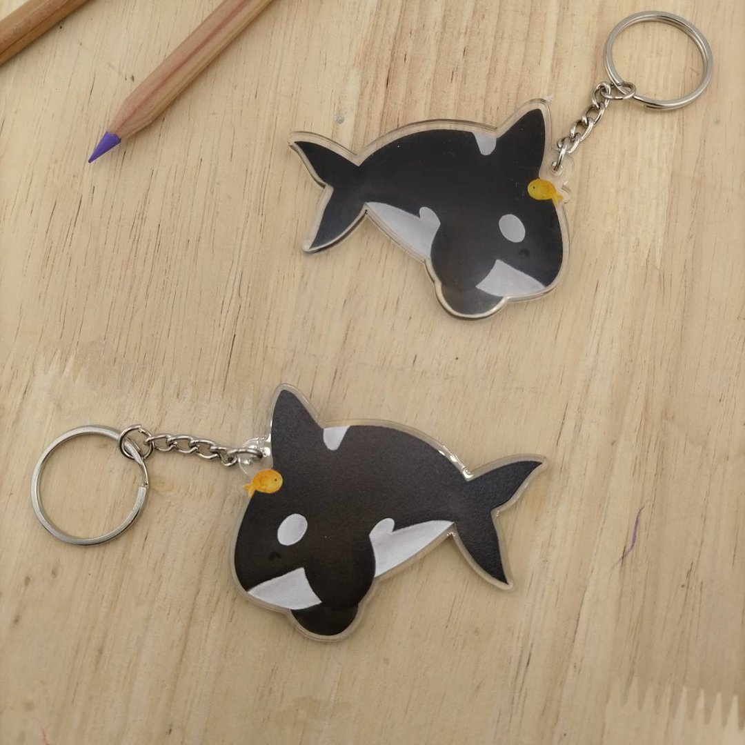 虎鲸钥匙圈 (Orca) - 钥匙链/钥匙包 - 压克力 多色