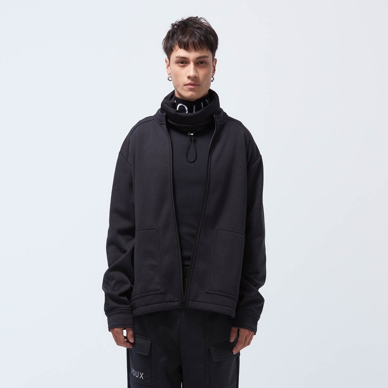 【限时5折】独家机能/刷毛布劳森外套-石墨黑 - 男装外套 - 聚酯纤维 