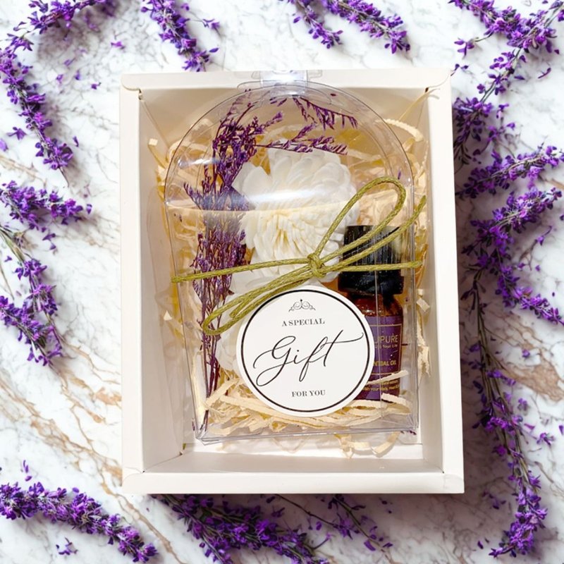 溯璞家品 天然精油10ML×扩香花两入 香气扩香礼盒 礼物 圣诞节 - 香薰/精油/线香 - 精油 咖啡色