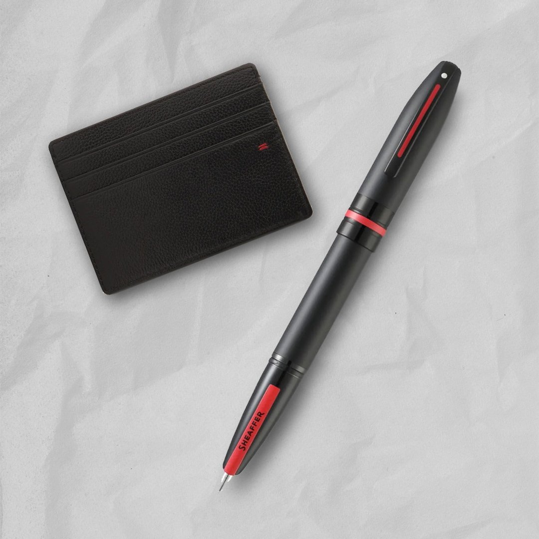 【SHEAFFER】ICON 系列雾黑钢笔-M 尖 + 经典卡夹礼盒 免费刻字 (原厂) - 钢笔 - 其他金属 黑色