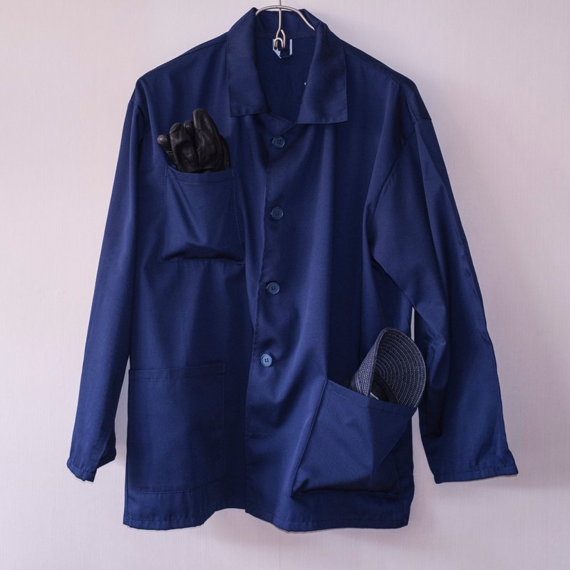 公司工作服工作服工作服法式工作服蓝紫色新款全棉 - 男装外套 - 棉．麻 蓝色