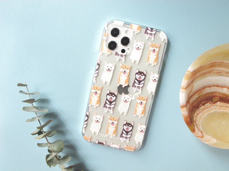 柴犬 透明防摔手机壳 (支持全系列 iPhone) - 手机壳/手机套 - 塑料 白色
