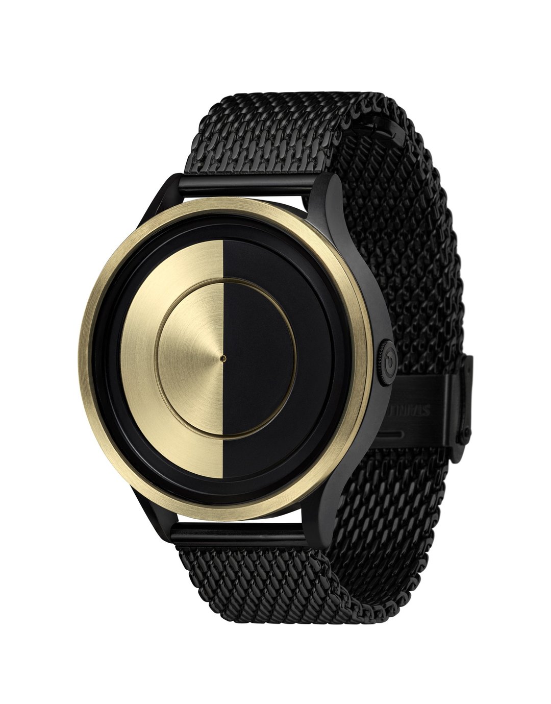 月系列腕表 LUNAR Gold (黑/金 , Black / Gold) *Mesh Strap - 女表 - 不锈钢 黑色