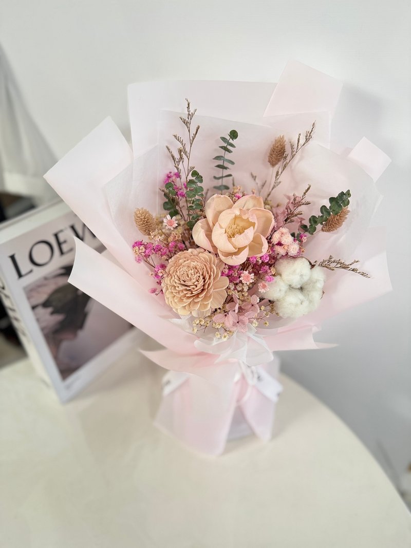 干燥花束 粉色花束 永生花花束 - 干燥花/捧花 - 植物．花 
