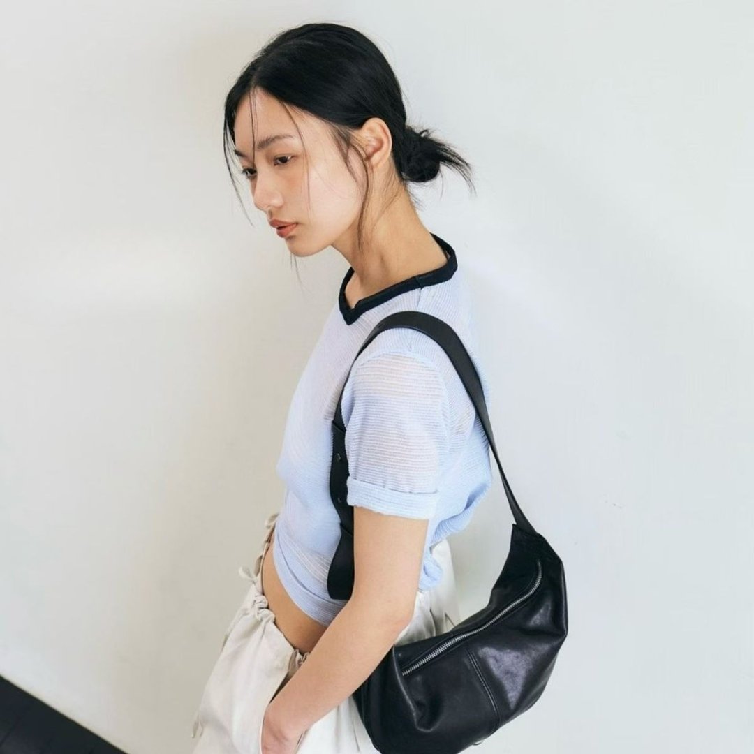 【Bucks&Leather】羊皮牛角包 -9.10 收单 - 侧背包/斜挎包 - 真皮 黑色