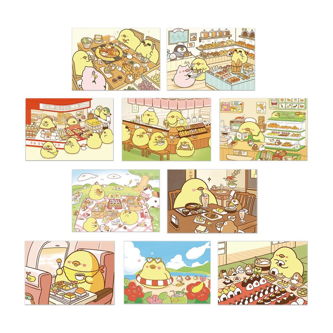 吃货鸡仔FoodieG 插画明信片150款 - 卡片/明信片 - 纸 