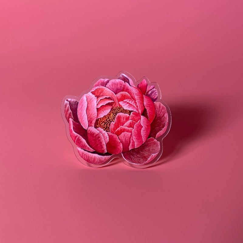 flower griptok / phonegrip / popsockets - Peony - 手机配件 - 压克力 红色
