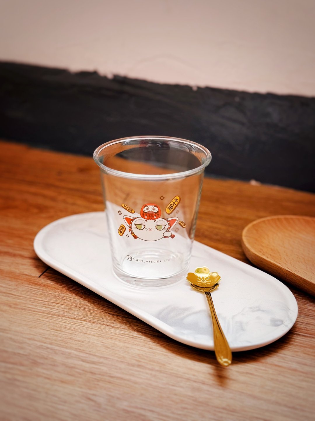 招财猫玻璃杯 - 玻璃杯 - 玻璃 透明