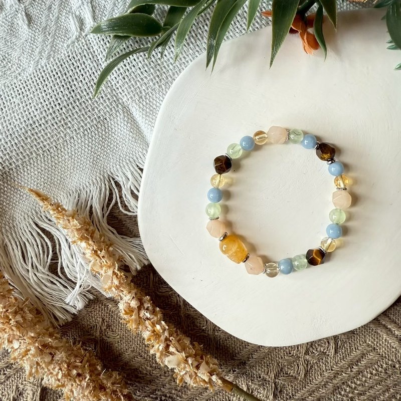 小清新黄兔毛貔貅弹性手链 - 手链/手环 - 水晶 