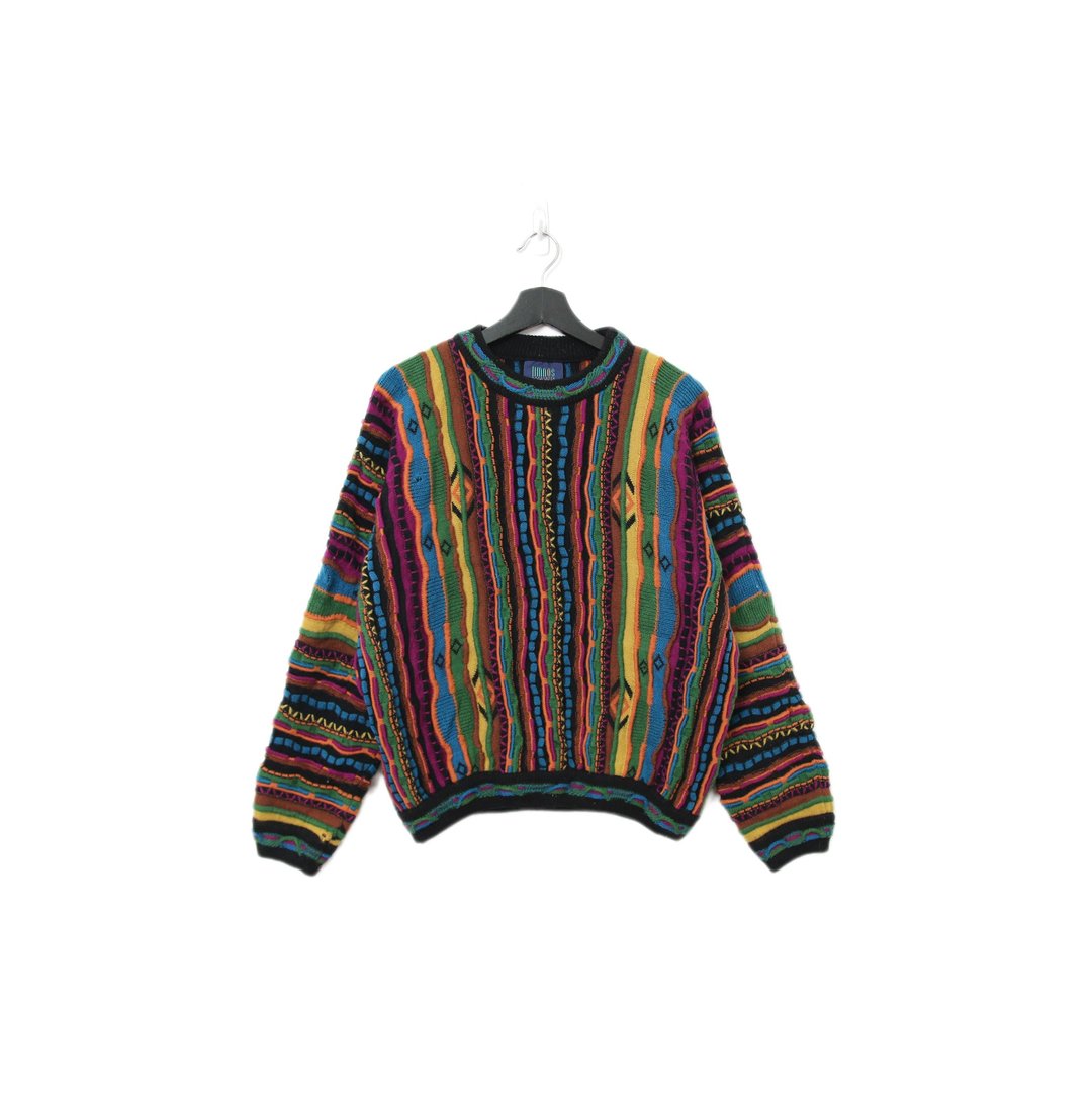 Back to Green-复古毛衣 彩色精致半立体ws-25 vintage sweater - 男装针织衫/毛衣 - 羊毛 