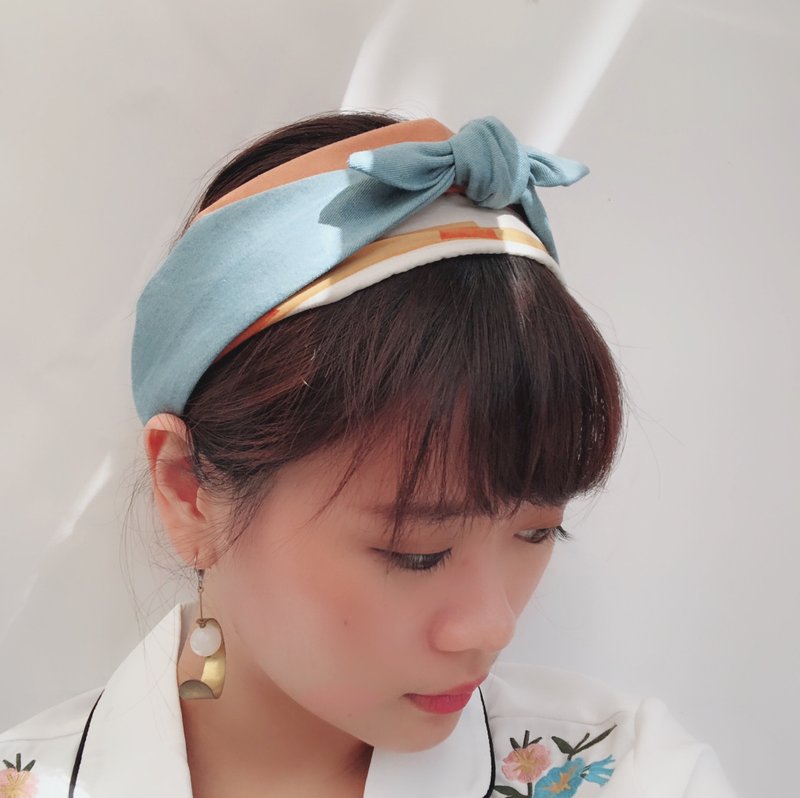 橘色是最温暖的颜色   三用松紧发带 好烦小姐 howfan - 发带/发箍 - 棉．麻 橘色