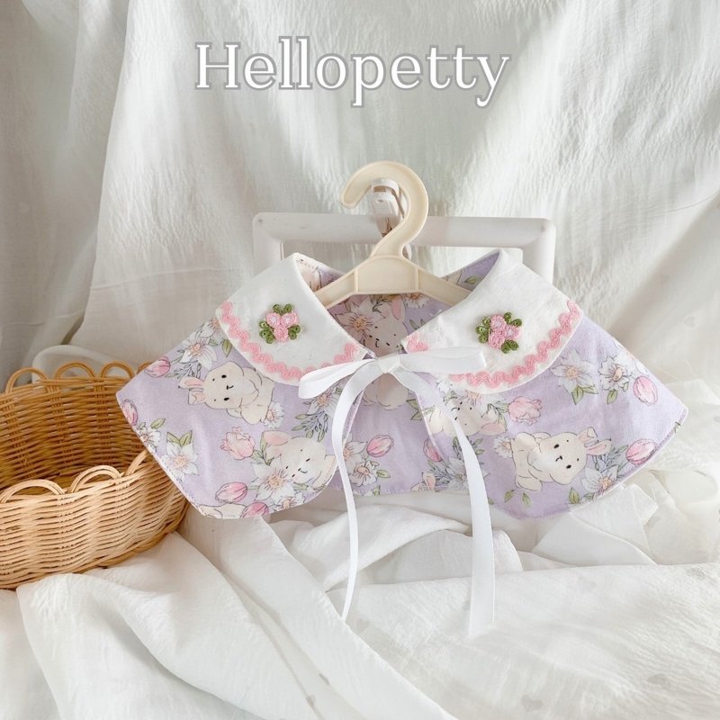 狗和猫项圈，兔子图案，紫。 - 项圈/牵绳 - 其他材质 