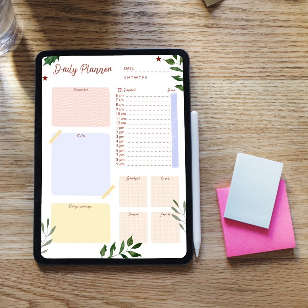 Ipad Digital planner/ weekly schedule/ goodnotes notability Planner /Template - 电子手绘真人画像/绘画/插画 - 其他材质 