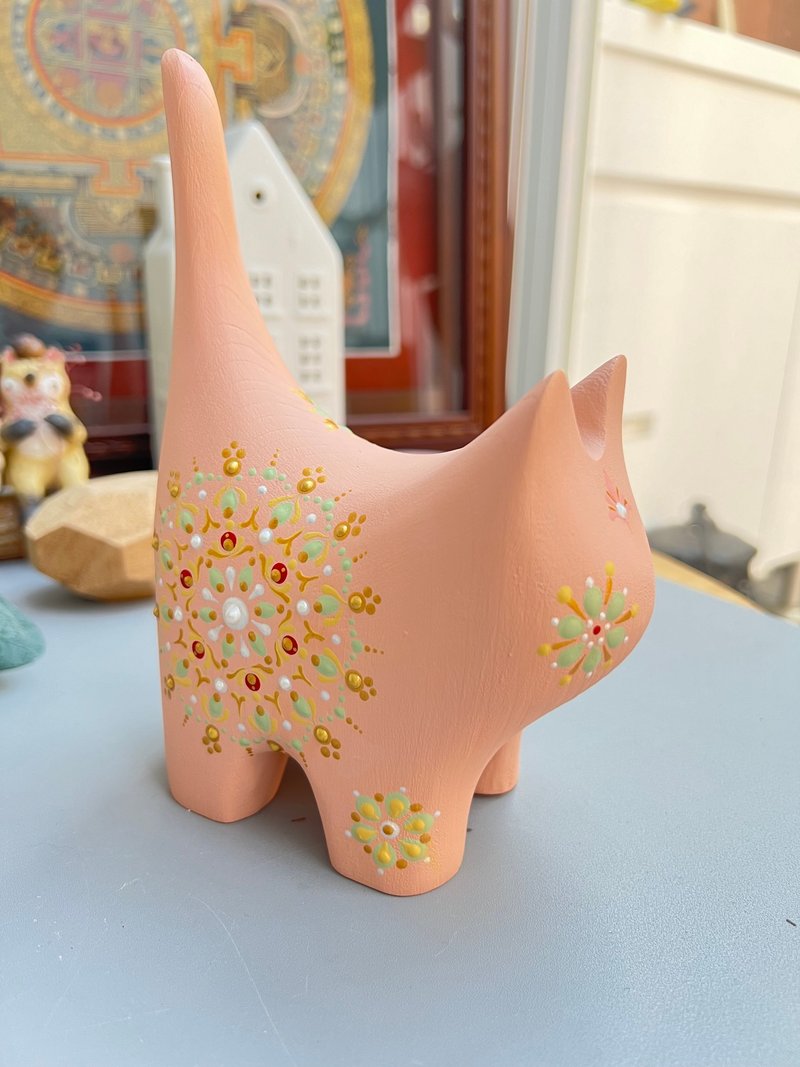 立体疗愈曼陀罗作品 - 唐风系猫咪(小) - 摆饰 - 其他材质 紫色