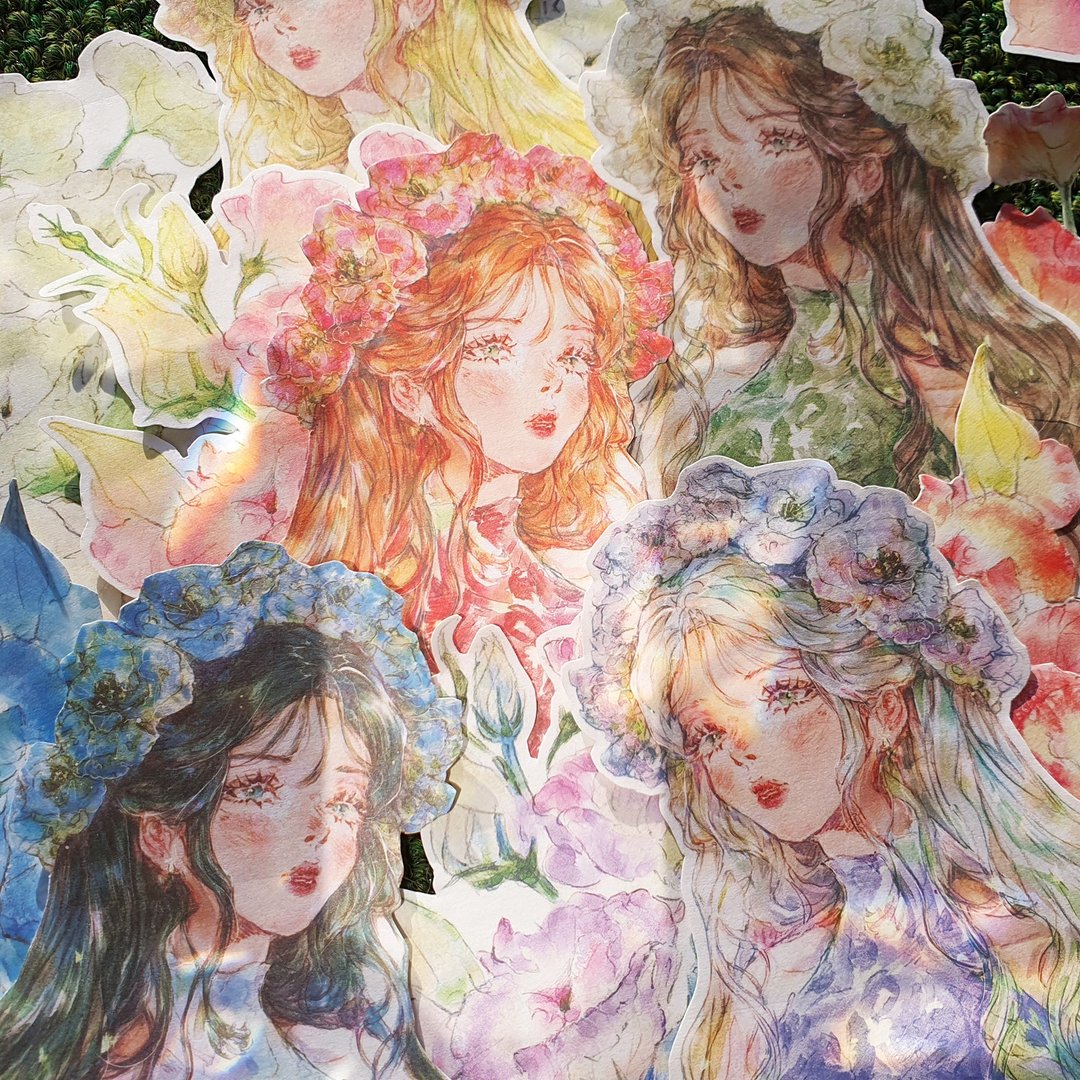 陆莲花贴纸组 - 贴纸 - 纸 