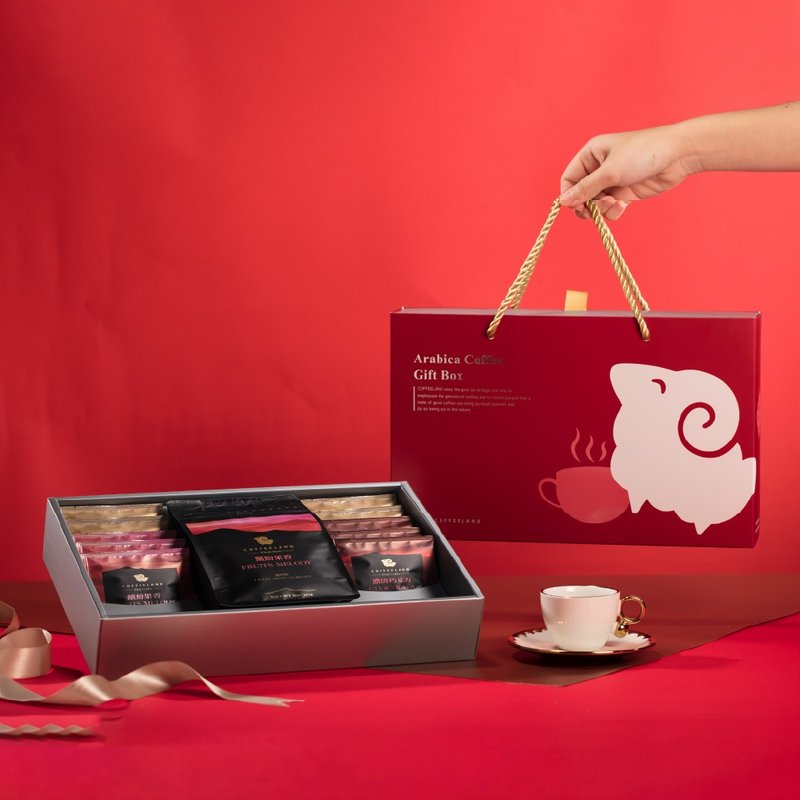 COFFEELAND | 经典礼盒-10入滤挂咖啡+半磅豆包-金萃款(任选) - 咖啡 - 新鲜食材 蓝色