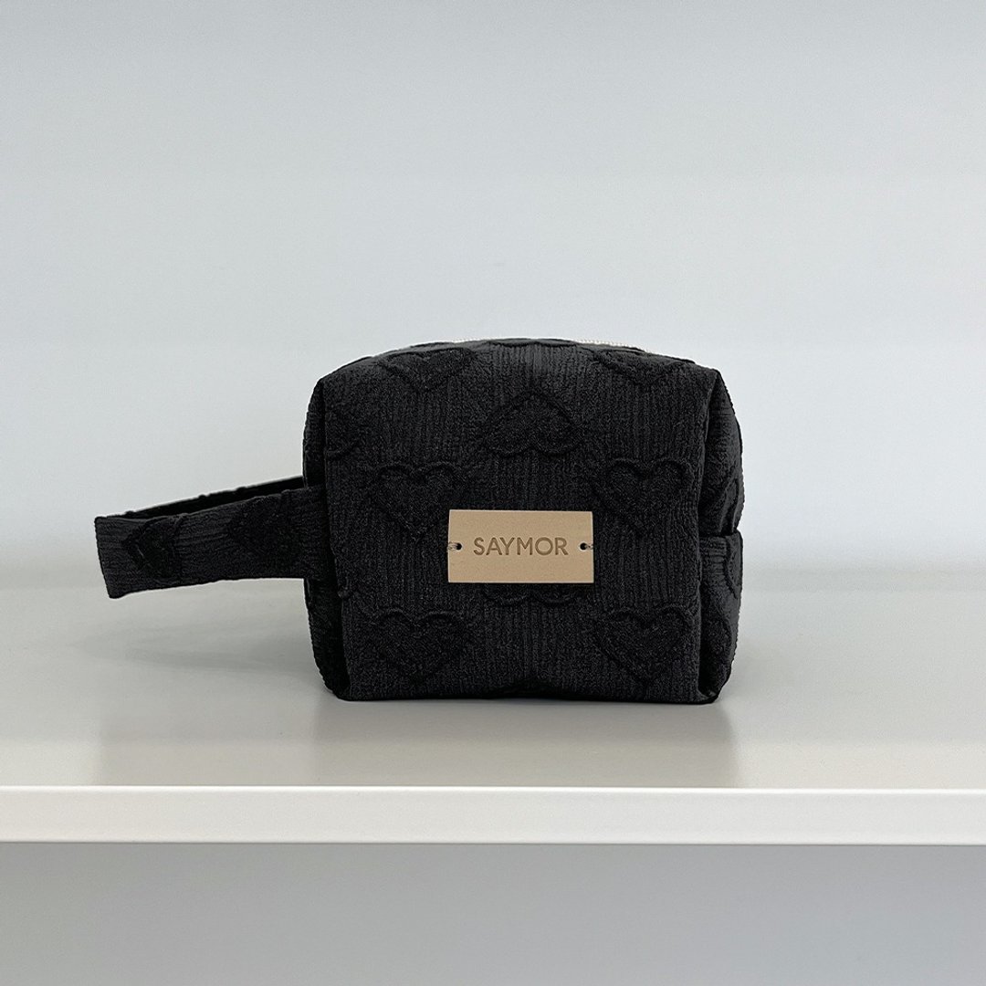 Cushion pouch_lovely black - 化妆包/杂物包 - 其他材质 黑色
