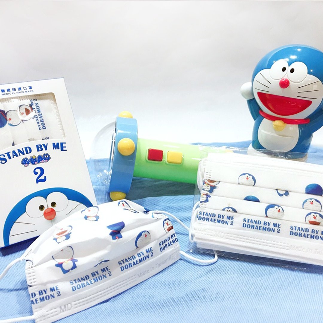 【上好生医】Doraemon_经典C_儿童口罩/10入盒装/双钢印 - 口罩 - 其他材质 白色