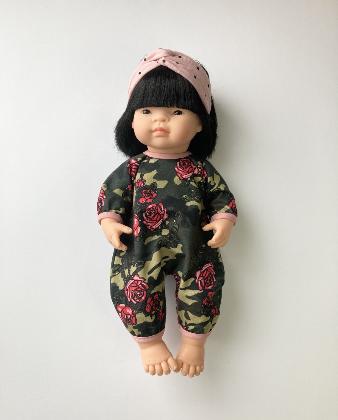 Miniland Minikane baby girl doll clothes romper pyjamas for 34 36 38 cm dolls - 玩具/玩偶 - 棉 卡其色