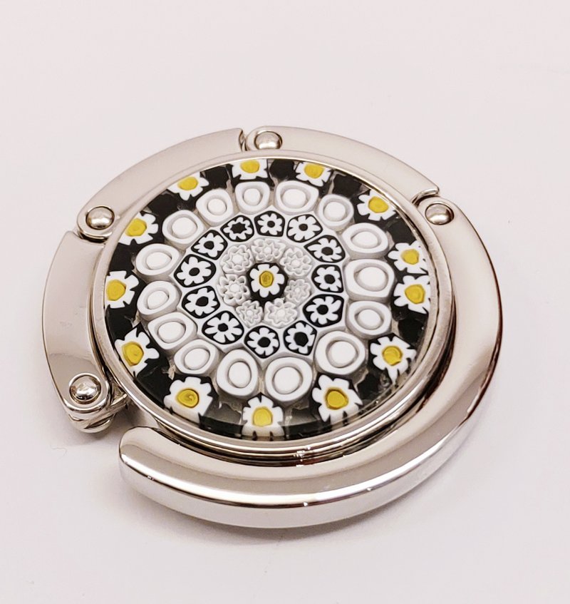 Murano意大利手工琉璃桌边挂勾 - 千花(黑白) - 其他 - 玻璃 黑色