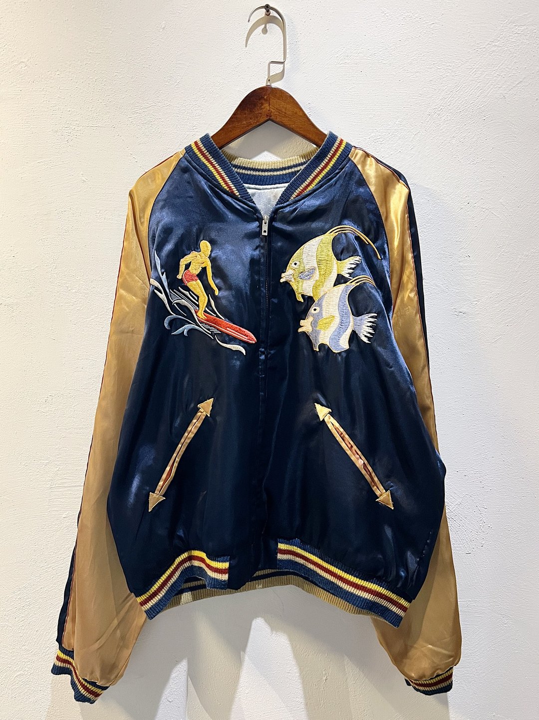 TAILOR TOYO 东洋 ALOHA x 龙 ×富士山双面穿横须贺刺绣棒球外套 - 男装外套 - 聚酯纤维 多色