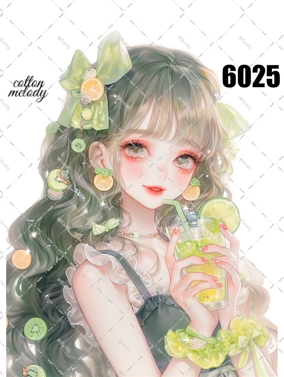 original sticker no.6025 人物贴纸 原创贴纸 人物插画贴纸 女孩贴纸 原创人物贴纸 - 贴纸 - 纸 
