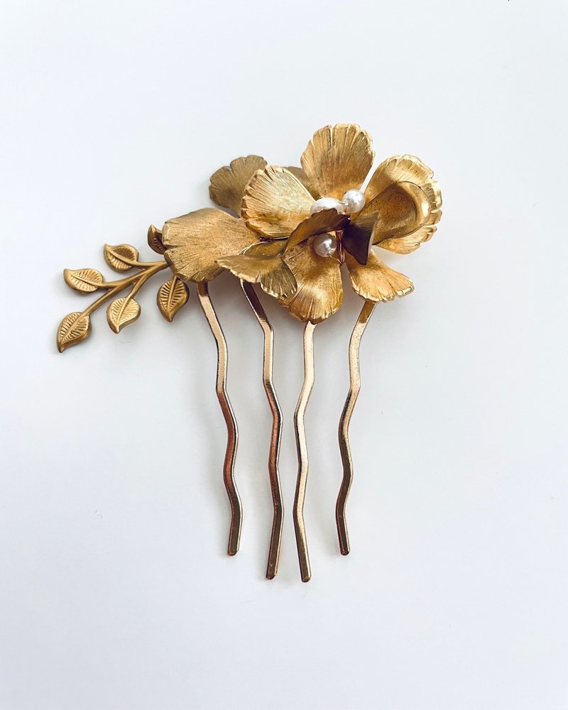 植物花园 发梳 - 发饰 - 铜/黄铜 金色