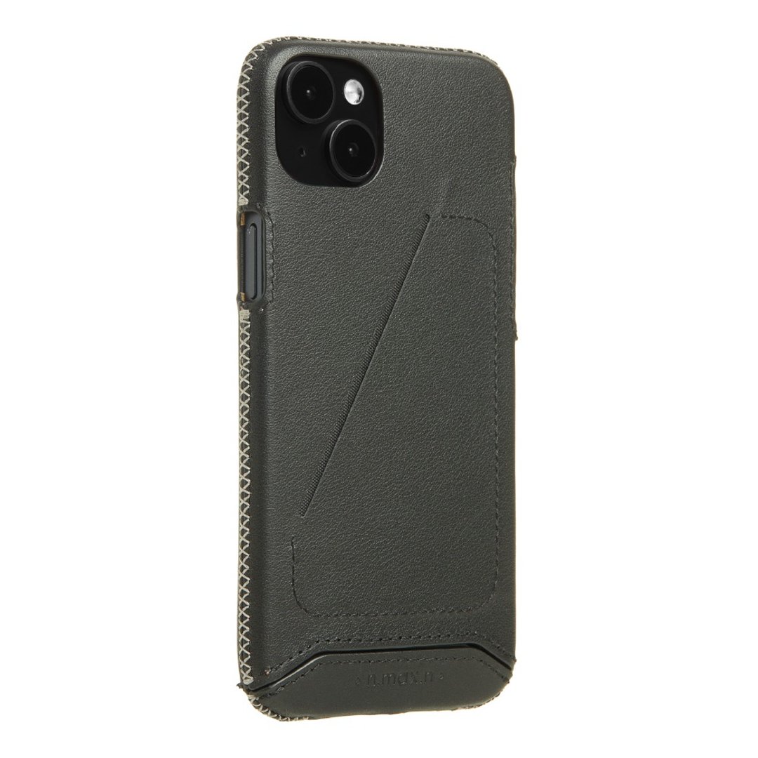 iPhone14 Plus 经典系列全包覆手机皮套-碳黑 - 手机壳/手机套 - 真皮 黑色