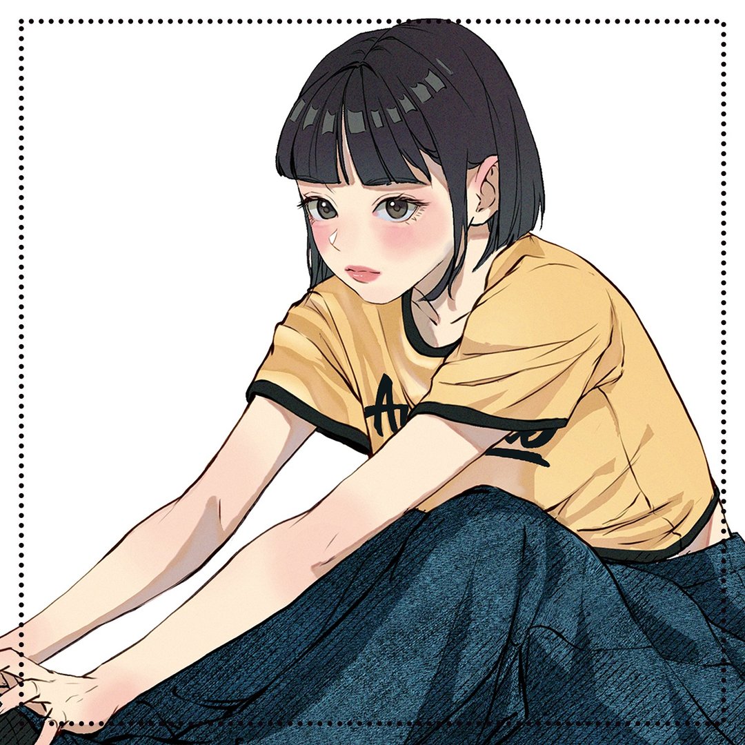 SUA 2款 (dodam) 女孩可爱贴纸 人物贴纸 - 贴纸 - 纸 多色