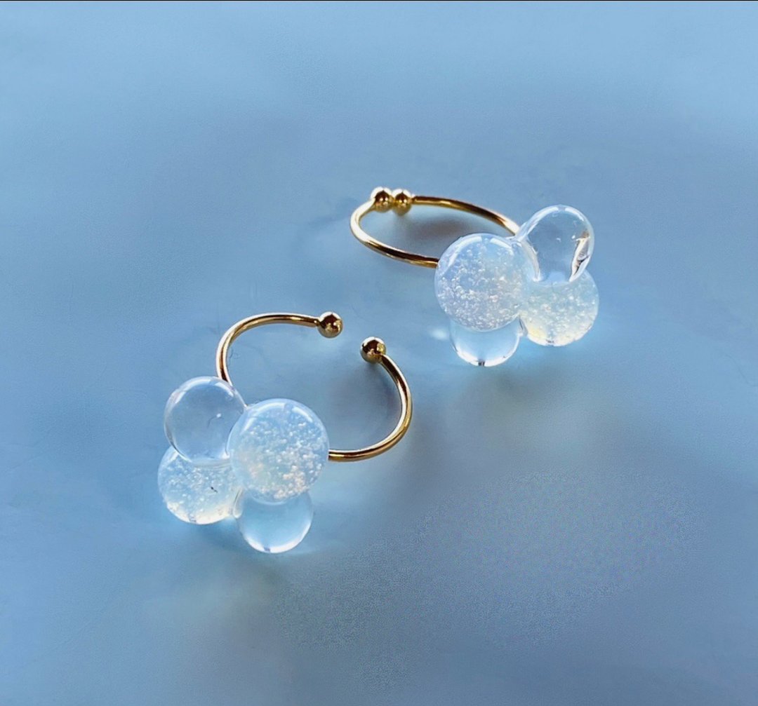 Glass ring grain - 戒指 - 玻璃 蓝色