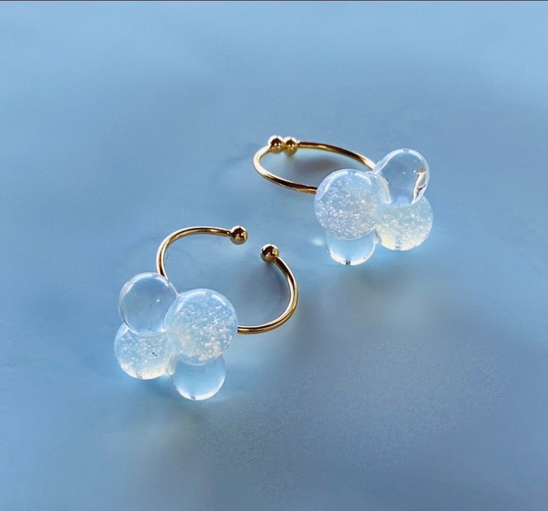 Glass ring grain - 戒指 - 玻璃 蓝色