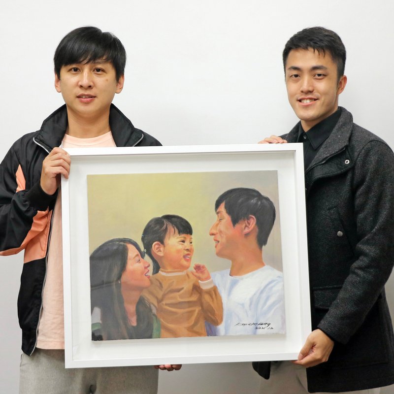油画肖像画订制/可客制化各种此寸/ 6号41*31cm - 订制画像 - 颜料 