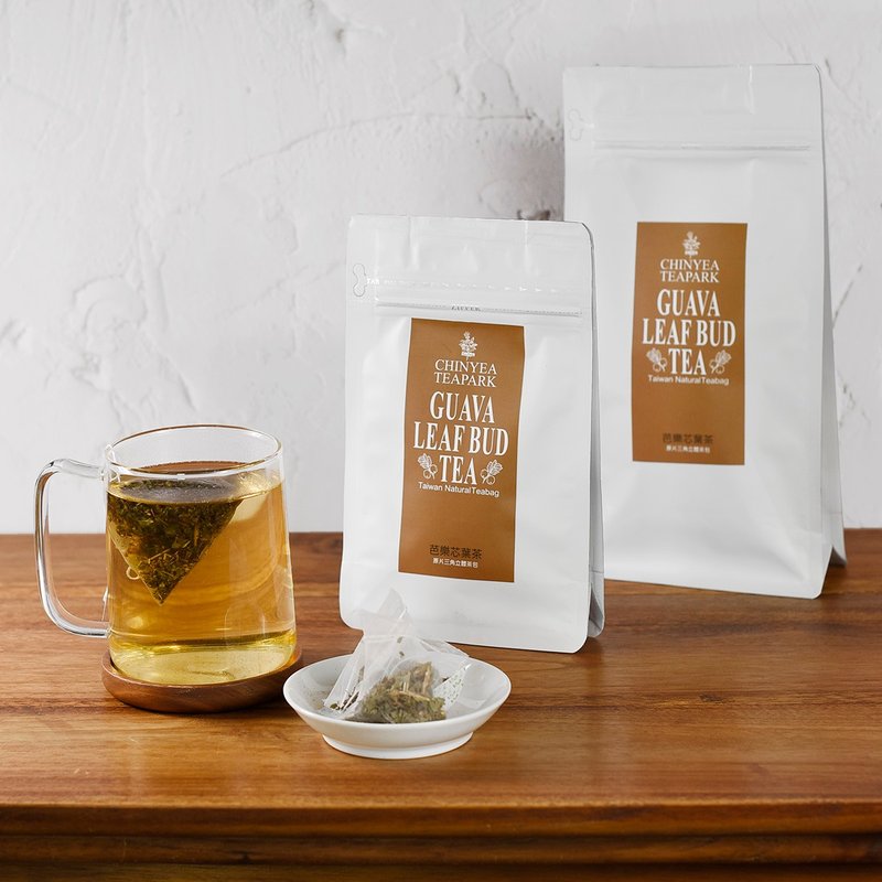 芭乐芯叶茶包 - 台湾自然栽培、无咖啡因、解甜腻健康 - 茶 - 塑料 白色