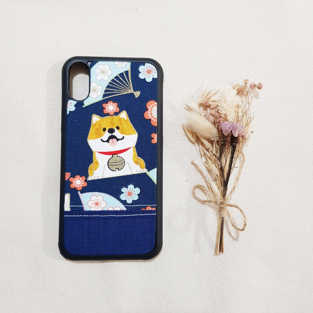 【柴柴过新年-蓝】Iphone X/XS 手机壳 最后一个 - 手机壳/手机套 - 棉 蓝色